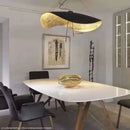 GobekUsa Gold Texture LED Pendant Light Fixture for Living Room & Bedroom Decor