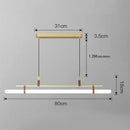 GobekUsa Eden Modern Black Gold Leather Tube LED Pendant Chandelier