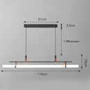 GobekUsa Eden Modern Black Gold Leather Tube LED Pendant Chandelier