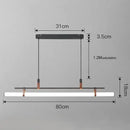 GobekUsa Eden Modern Black Gold Leather Tube LED Pendant Chandelier