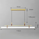 GobekUsa Eden Modern Black Gold Leather Tube LED Pendant Chandelier