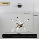 GobekUsa Black LED Ceiling Chandelier for Nordic Modern Home Decor