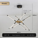 GobekUsa Black LED Ceiling Chandelier for Nordic Modern Home Decor