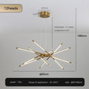 GobekUsa Black LED Ceiling Chandelier for Nordic Modern Home Decor
