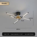 GobekUsa Black LED Ceiling Chandelier for Nordic Modern Home Decor