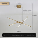 GobekUsa Black LED Ceiling Chandelier for Nordic Modern Home Decor