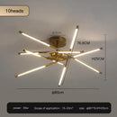 GobekUsa Black LED Ceiling Chandelier for Nordic Modern Home Decor