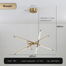 GobekUsa Black LED Ceiling Chandelier for Nordic Modern Home Decor