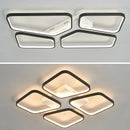 GobekUsa Black LED Chandelier Ceiling Light Remote Control Fixture for Living Room, Bedroom & Kitchen