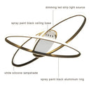 GobekUsa Black LED Chandelier Ceiling Light Remote Control Fixture for Living Room, Bedroom & Kitchen