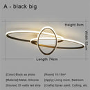 GobekUsa Black LED Chandelier Ceiling Light Remote Control Fixture for Living Room, Bedroom & Kitchen