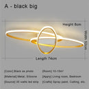 GobekUsa Black LED Chandelier Ceiling Light Remote Control Fixture for Living Room, Bedroom & Kitchen
