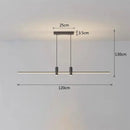 GobekUsa Black/Gold LED Dining Room Island Chandelier: Modern Minimalist Kitchen Hanging Lamp