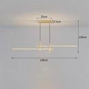GobekUsa Black/Gold LED Dining Room Island Chandelier: Modern Minimalist Kitchen Hanging Lamp