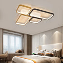 GobekUsa Black+Gold Modern LED Chandelier for Living Room Dimmable Nordic Minimalism Lighting