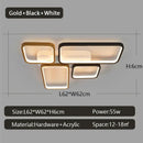 GobekUsa Black+Gold Modern LED Chandelier for Living Room Dimmable Nordic Minimalism Lighting