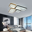 GobekUsa Black+Gold Modern LED Chandelier for Living Room Dimmable Nordic Minimalism Lighting
