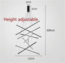 GobekUsa Black Stair LED Chandelier: Modern Long Line Ceiling Pendant Light for Hall Living Room