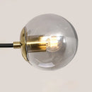 GobekUsa Black & Gold LED Chandelier: Modern E27 Glass Ball Lamp for Home Lighting