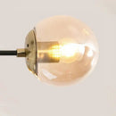 GobekUsa Black & Gold LED Chandelier: Modern E27 Glass Ball Lamp for Home Lighting
