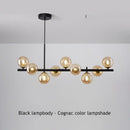 GobekUsa 9-Light Black LED Pendant Chandelier for Modern Living Spaces