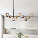 GobekUsa 9-Light Black LED Pendant Chandelier for Modern Living Spaces