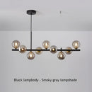 GobekUsa 9-Light Black LED Pendant Chandelier for Modern Living Spaces