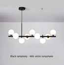 GobekUsa 9-Light Black LED Pendant Chandelier for Modern Living Spaces