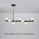 GobekUsa 9-Light Black LED Pendant Chandelier for Modern Living Spaces