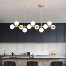 GobekUsa 9-Light Black LED Pendant Chandelier for Modern Living Spaces