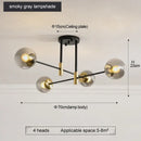 GobekUsa Black & Gold LED Round Ball Chandelier - Elegant Lighting Fixture for Home