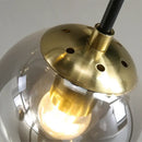 GobekUsa Black & Gold LED Round Ball Chandelier - Elegant Lighting Fixture for Home