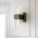 GobekUsa Mini Oblong Sconce Light - Simple Acrylic 1/2-Light LED Wall Mount in Black
