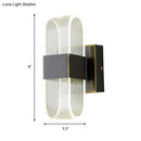 GobekUsa Mini Oblong Sconce Light - Simple Acrylic 1/2-Light LED Wall Mount in Black