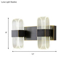 GobekUsa Mini Oblong Sconce Light - Simple Acrylic 1/2-Light LED Wall Mount in Black