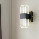 GobekUsa Mini Oblong Sconce Light - Simple Acrylic 1/2-Light LED Wall Mount in Black