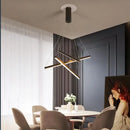 GobekUsa Black LED Stair Chandelier: Modern Ceiling Pendant Light Fixture for Hall and Living Duplex.