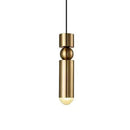GobekUsa Black Gold LED Tube Pendant Lamp for Home Shop Decoration