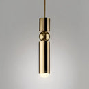 GobekUsa Black Gold LED Tube Pendant Lamp for Home Shop Decoration