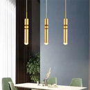 GobekUsa Black Gold LED Tube Pendant Lamp for Home Shop Decoration