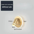 GobekUsa LED USB Reading Wall Lamp with Dimmable Metal Body and Acrylic Shade
