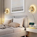 GobekUsa LED USB Reading Wall Lamp with Dimmable Metal Body and Acrylic Shade