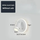 GobekUsa LED USB Reading Wall Lamp with Dimmable Metal Body and Acrylic Shade