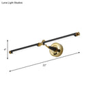 GobekUsa Metal Streamlined LED Vanity Mirror Light in Black - Sconce Light Fixture