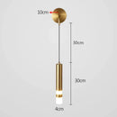 GobekUsa Gold LED Wall Lamp: Luxurious Nordic Spotlight for Home Bedside, Living Room, Bed Wall Light