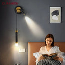 GobekUsa Gold LED Wall Lamp: Luxurious Nordic Spotlight for Home Bedside, Living Room, Bed Wall Light
