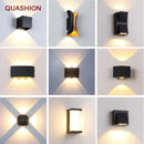 Modern black & gold led wall lamp for living room sleek geometric design by Decorbites