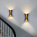 Modern black & gold led wall lamp for living room sleek geometric design by Decorbites