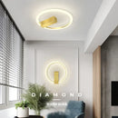 GobekUsa LED Wall Lamp - Modern Black Gold Sconce for Living Room Bedroom