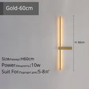 GobekUsa LED Wall Lamp, Modern Minimalist Design, Aluminum, Indoor Lighting, Gold/Black, AC85-260V